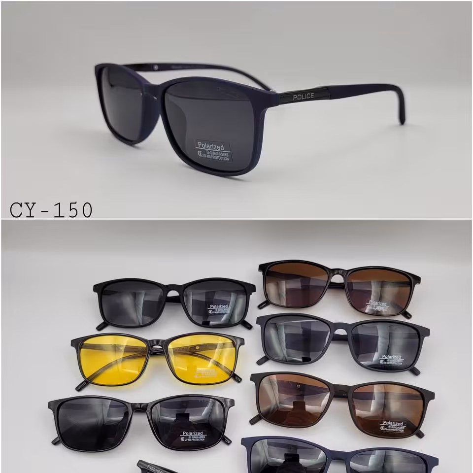 عینک مردانه ساخت کد  150 ایتالیا یوی 400 پلاریزه همراه با کیف ودستمال 