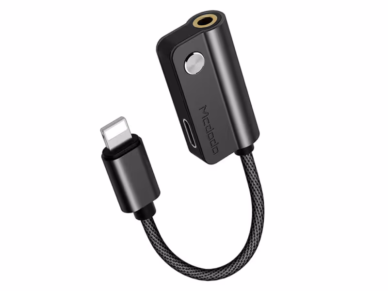 مبدل لایتنینگ به لایتنینگ و صدا مک دودو Mcdodo CA-347 Lightning Audio Adapter