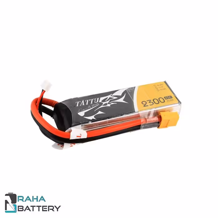 باتری لیتیوم پلیمر 3 سل Tattu 2300mAh 45C