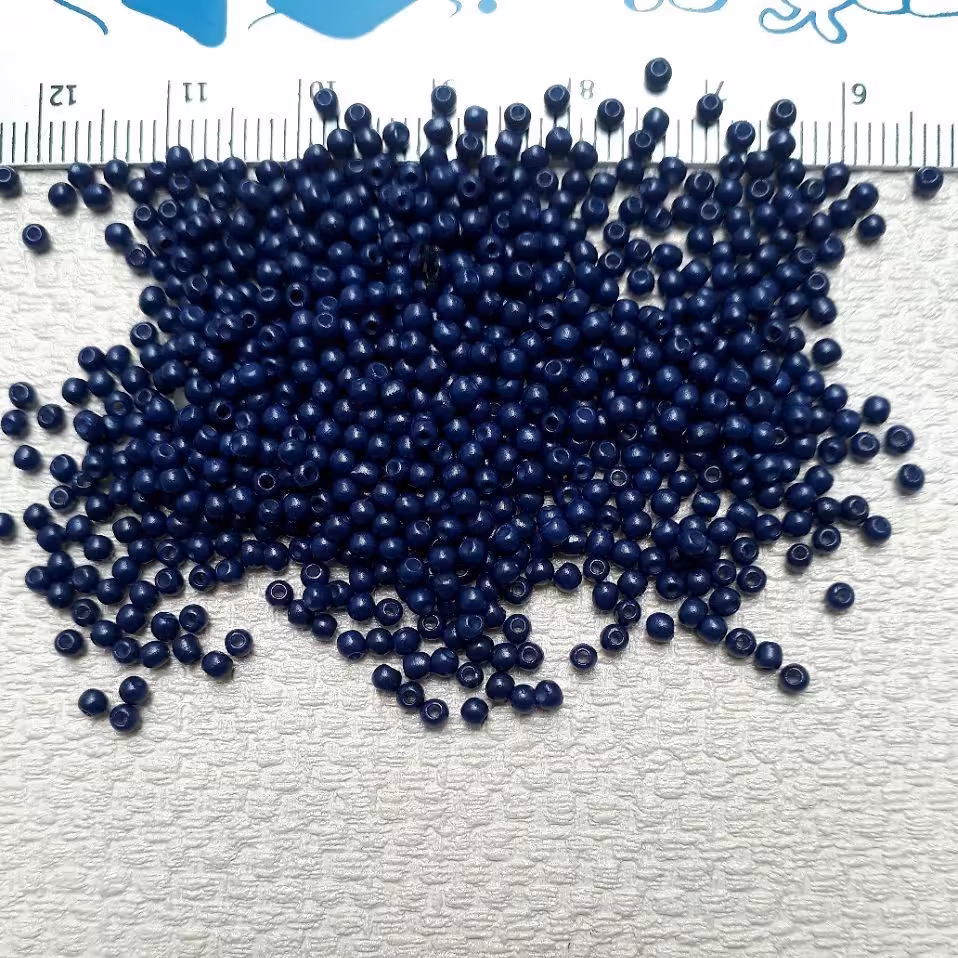 منجوق یکدست آبی تیره یا سرمه ای بسته 10 گرمی