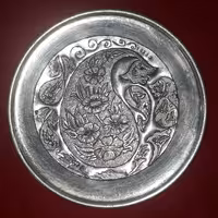 بشقاب قلم زنی شده طرح ایران سنتی