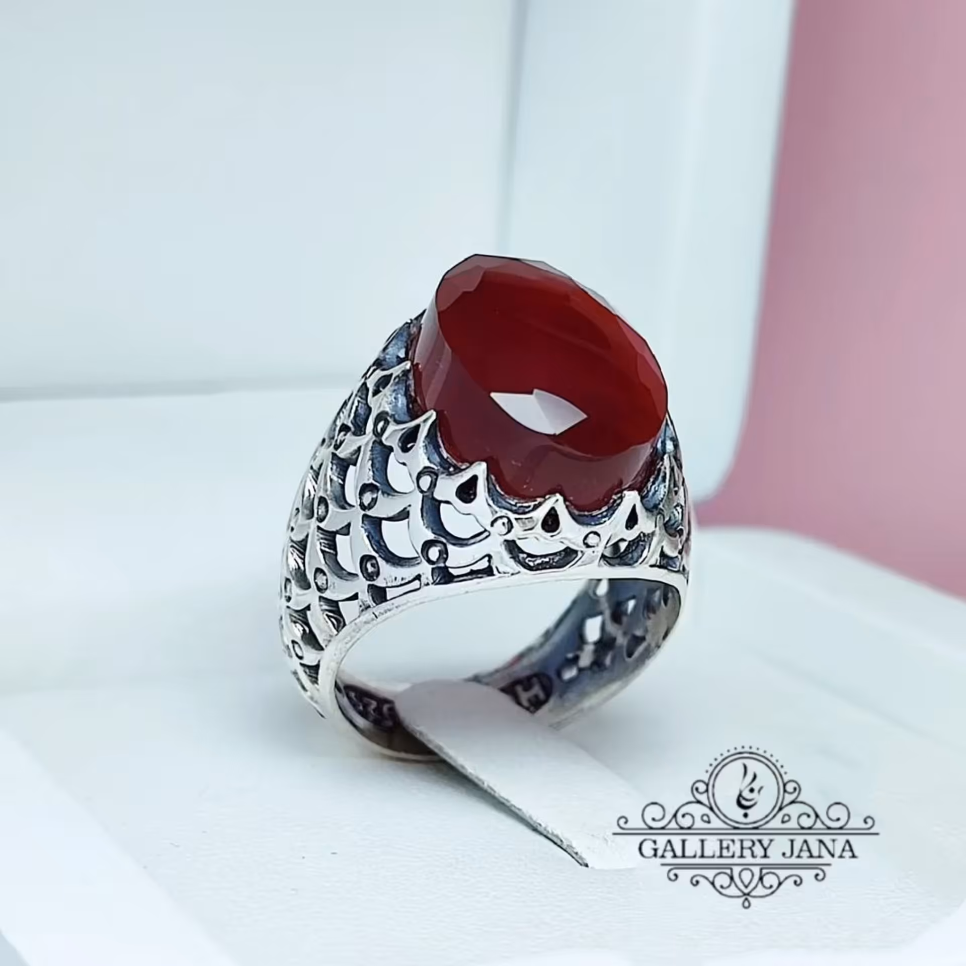 انگشتر عقیق سرخ 2