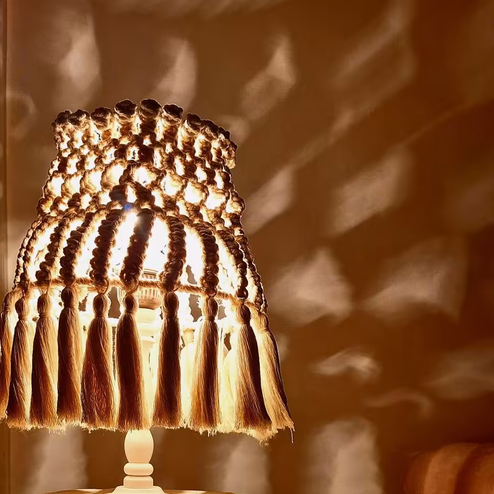 آباژور مکرومه (دست بافت)