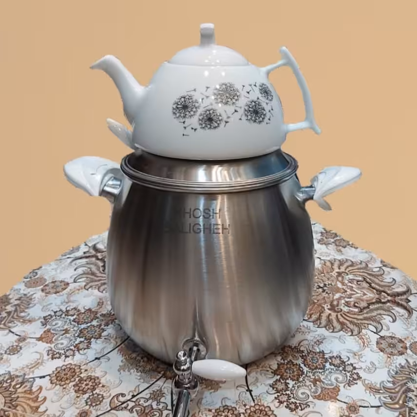 کتری قوری شیردار استیل