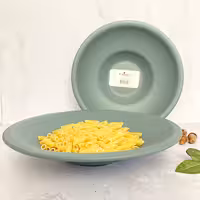 پاستاخوری یا سالادخوری فلزی طرح ایکیا سایز بزرگ رنگ طوسی با روکش لعابی ضد خش