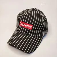 کلاه راه راه کتان طرح Supreme کد 7644