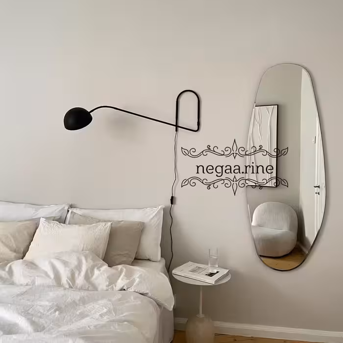 آینه قدی دیواری دوسرگرد دفرمه ابعاد0 15در65 دور آینه هم با ابزار تراش وهم با ابزار لول براق قابل ساخت هست