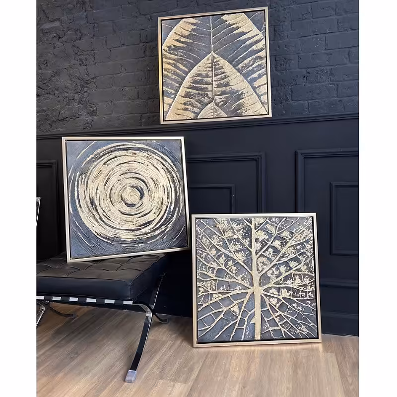 تابلو نقاشی دکوراتیو سه تیکه  برجسته
در ابعاد 60 در  60