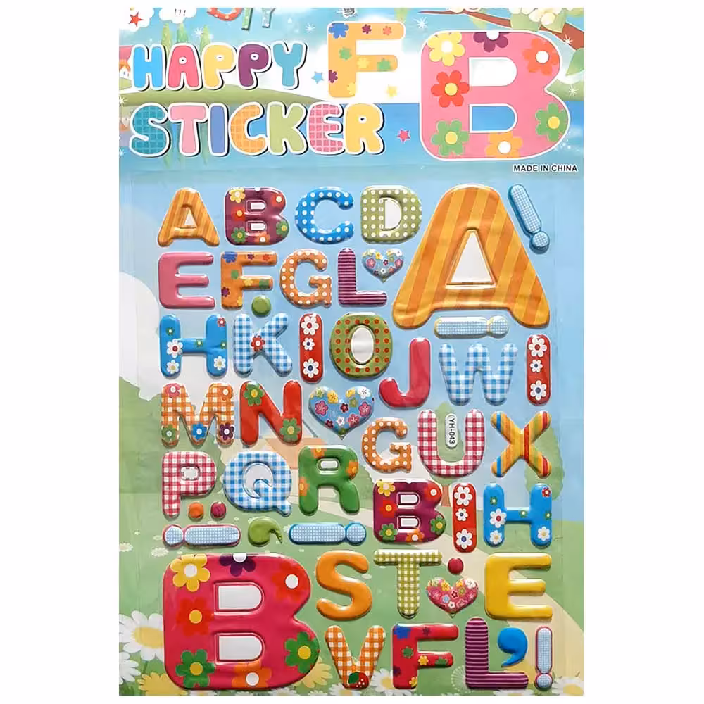 خرید استیکر برجسته طرح حروف انگلیسی