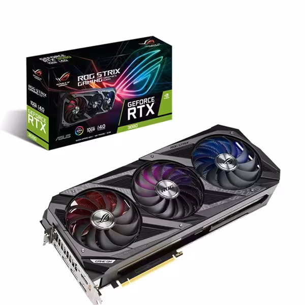 کارت گرافیک  ایسوس  مدل ROG-STRIX-RTX3080-O10G-GAMING حافظه 10 گیگابایت