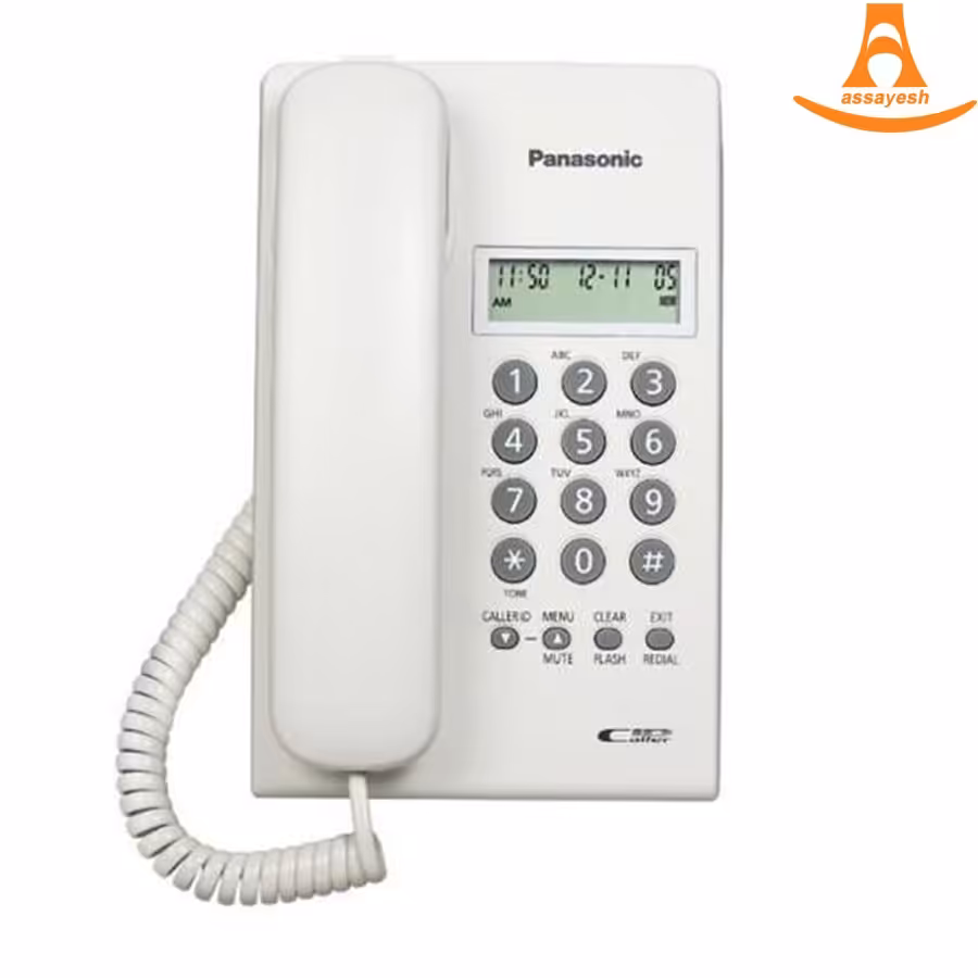 گوشی تلفن باسیم پاناسونیک مدل KX-TSC60- سفید - گارانتی 12 ماهه پویان