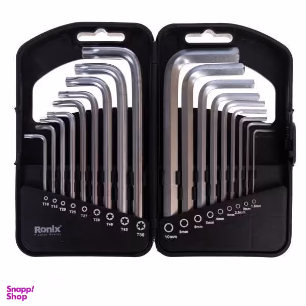 مجموعه 18 عددی آچار آلن و ستاره ای رونیکس مدل NIX-2051