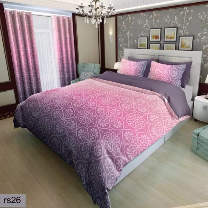 سرویس روتختی 2 نفره تنسل چاپی برندترک لند(Turk Land) rs 26