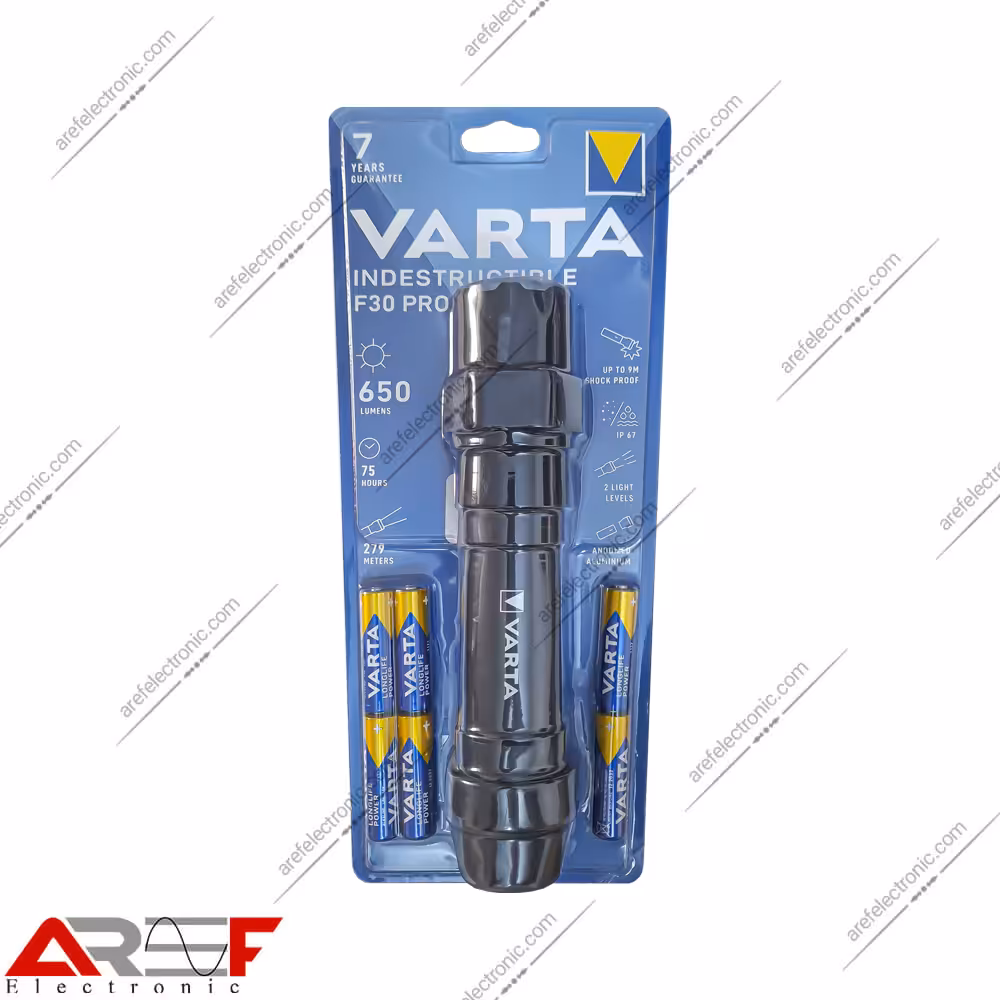 چراغ قوه حرفه ای وارتا مدل Indestructible F30_Pro - فروشگاه عارف الکترونیک