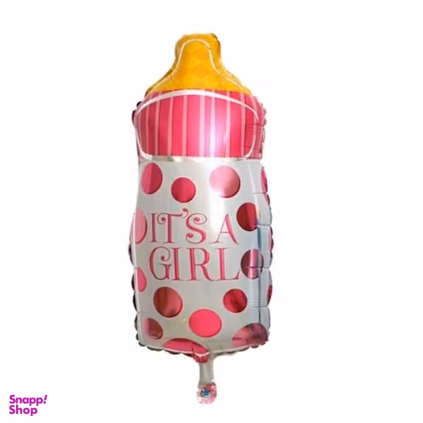 بادکنک فویلی طرح شیشه شیر دختر