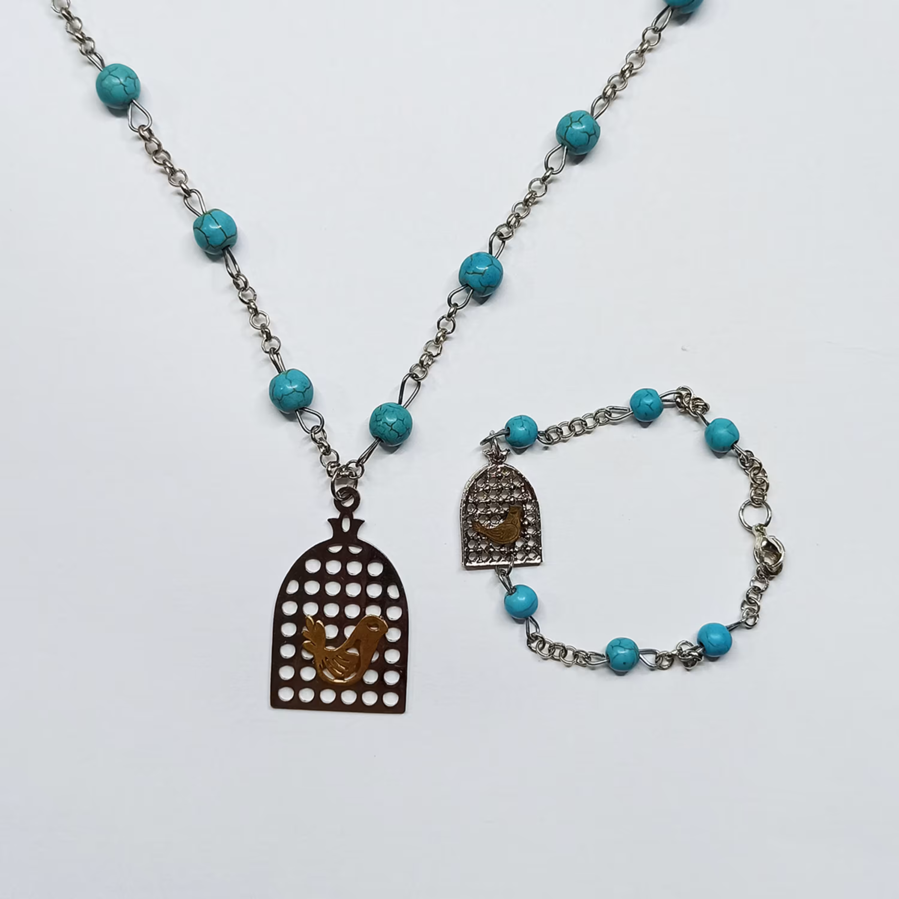 نیم ست مرغ آمین استیل