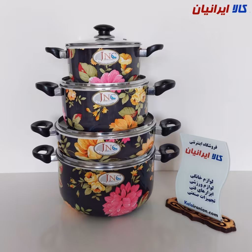 سرویس قابلمه 7 پارچه گلدار گرانیتی جنوب کد 18