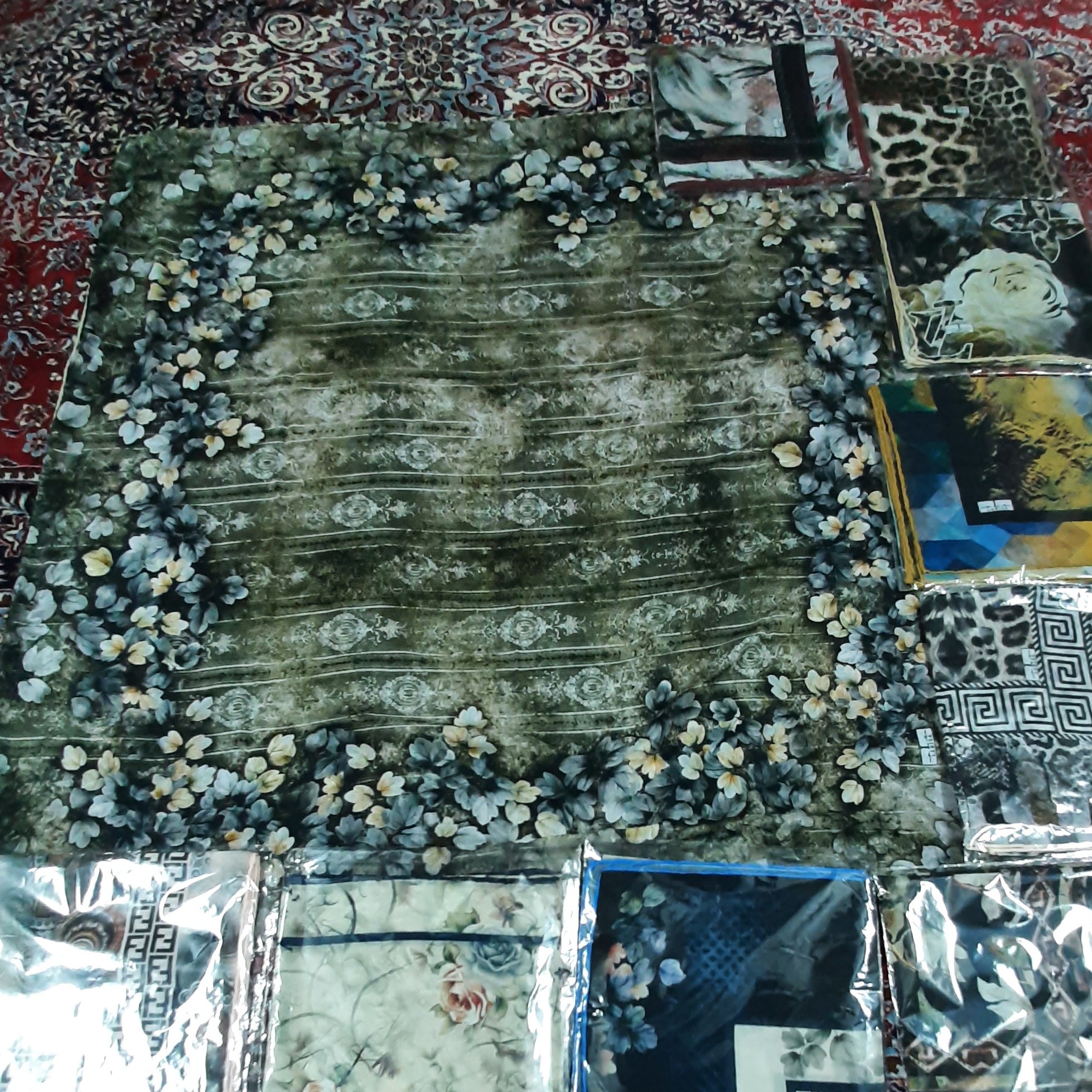 روسری دوردوز نخی بسیار زیبا در طرح های مختلف حراج پایان فصل