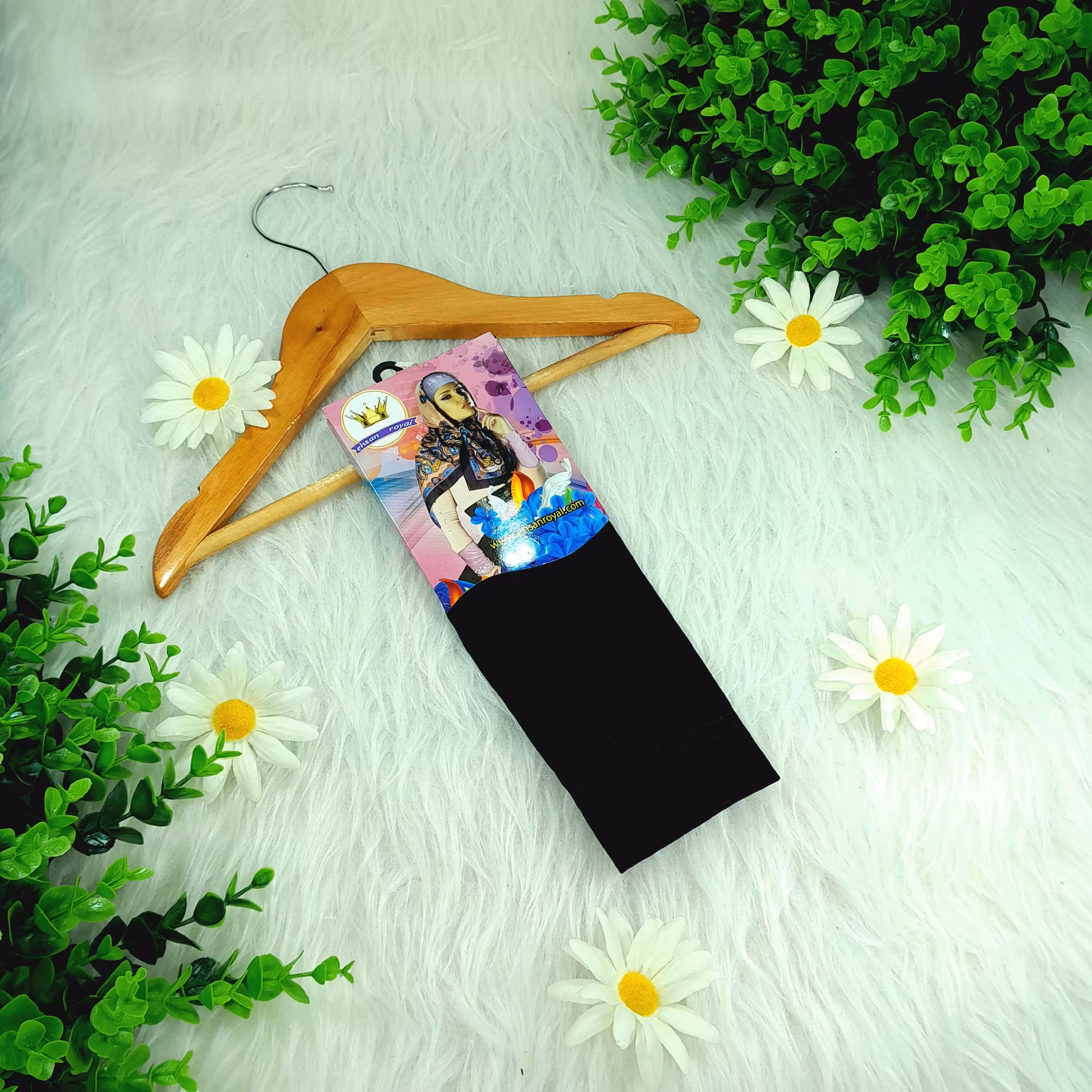 ساق دست زنانه بلند ساده رنگ مشکی جنس ریون درجه یک