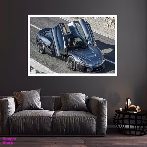 تابلو بکلیت طرح ماشین ریماک نورا مدل قاب شاسی W-s8973