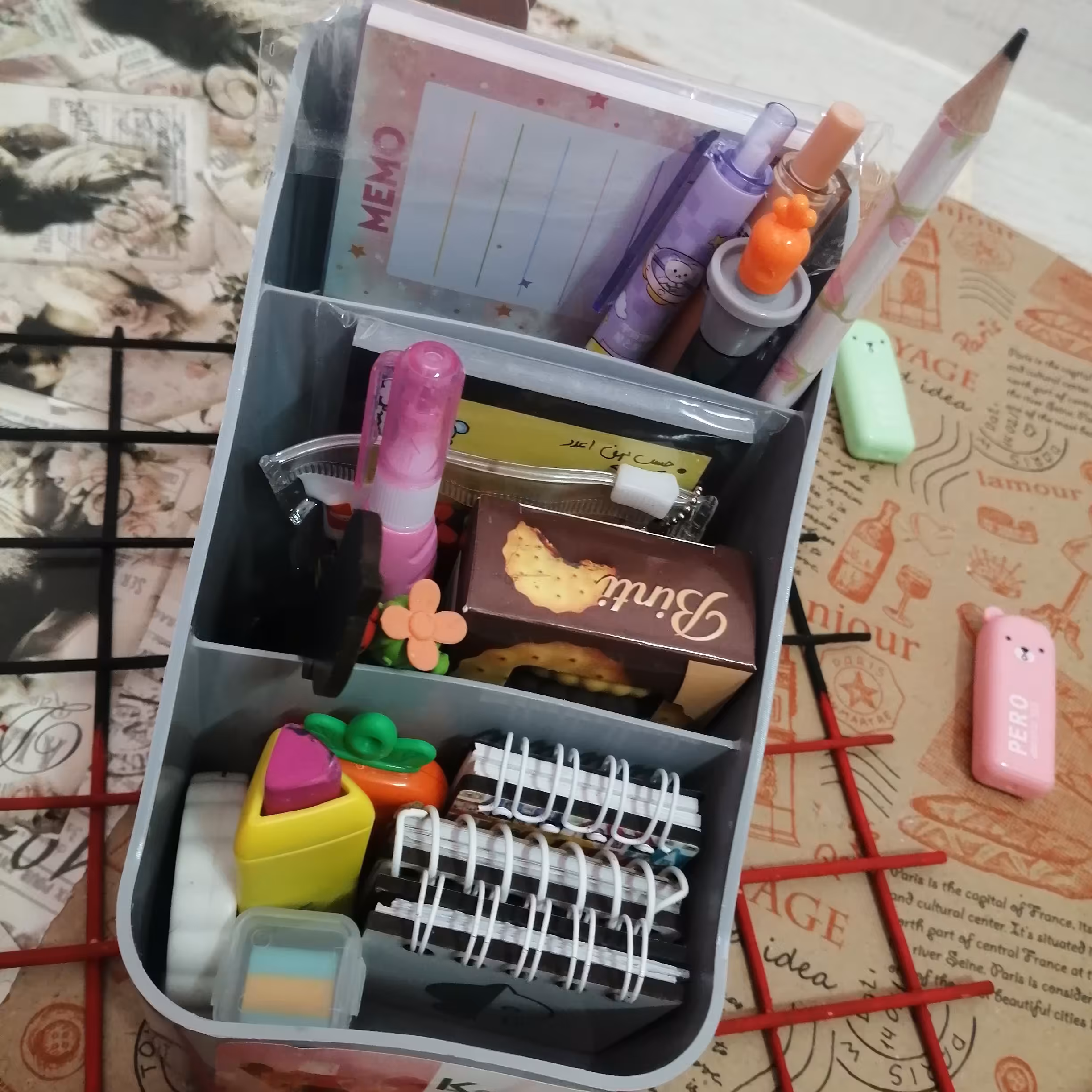 نظم دهنده لوازم تحریر  رنگ طوسی