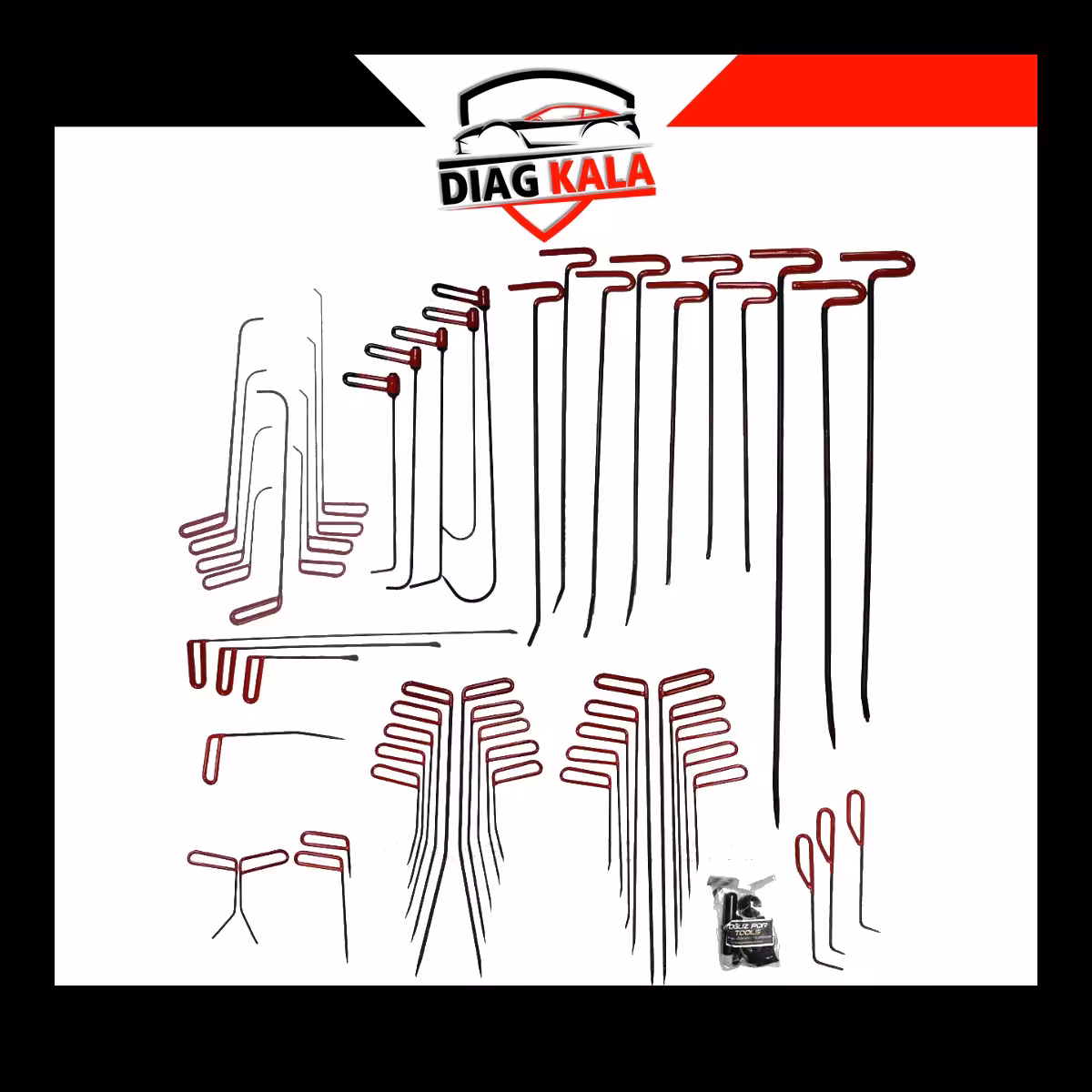 میله PDR صافکاری 55 پارچه با 5 گردون طرح سوئدی