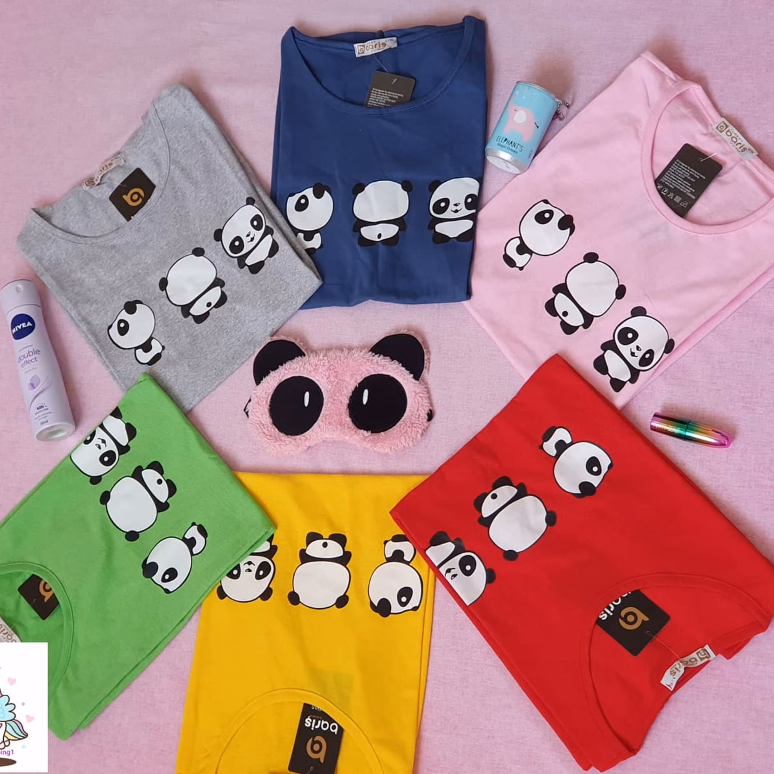 تیشرت پاندا با رنگ های جذاب