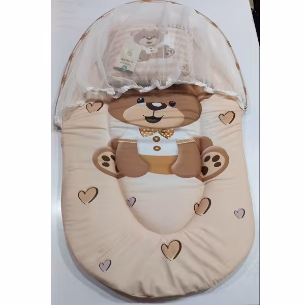 پسه بند نوزاد طرح خرس کرم رنگ