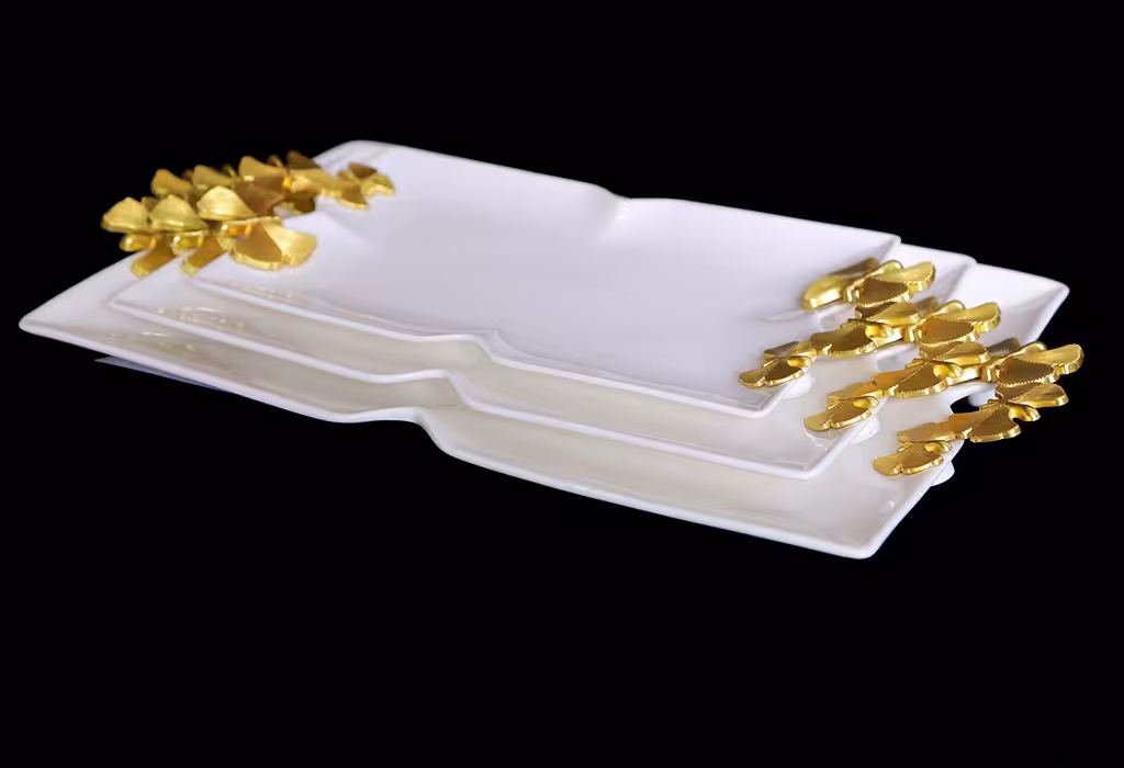 دیس مستطیل B.V.K طرح Butterfly کد677041