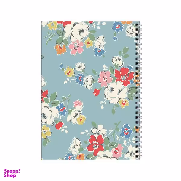 دفتر مشق 50 برگ بامبیلیپ طرح پترن گل با زمینه فیروزه ای کد 5347017