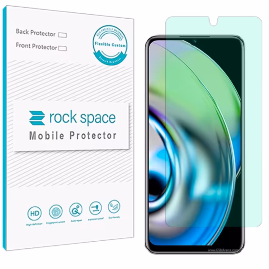 گلس   ریلمی V23  مدل نانو هیدروژل گرین لایت برند راک اسپیس   