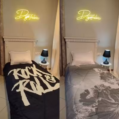 لحاف یک نفره طرح راک اند رول