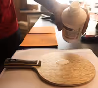 آماده سازی راکت با چسب چینی