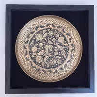 قلم زنی گل و پرنده برنجی 35 سانتی 