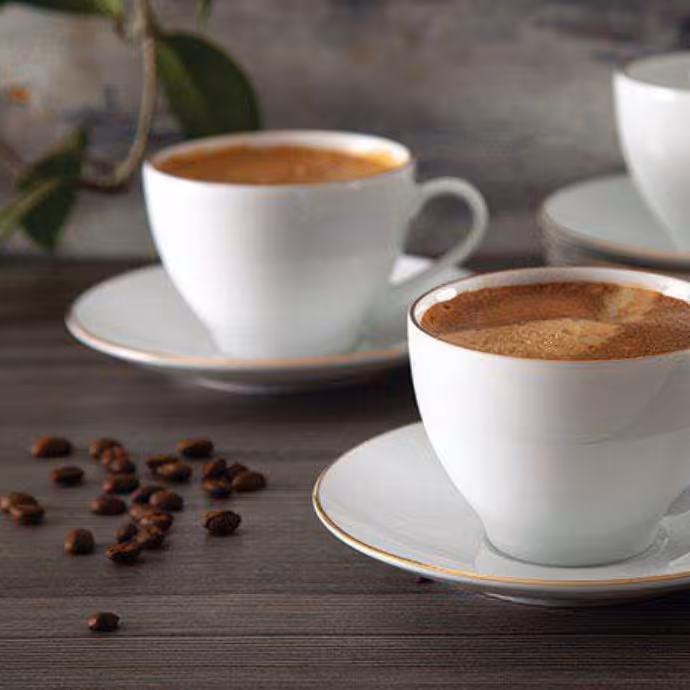 سرویس 12 پارچه قهوه خوری مقصودلب طلا