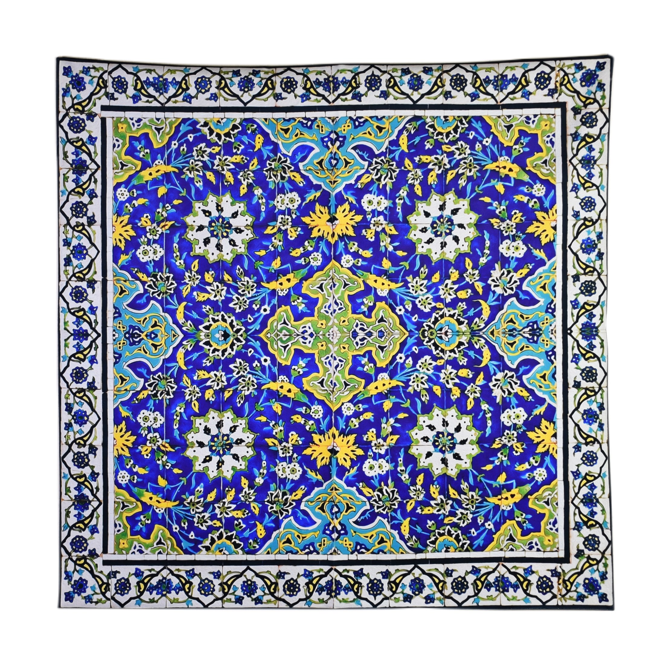 رومیزی مدل مخمل طرح کاشی کد 153