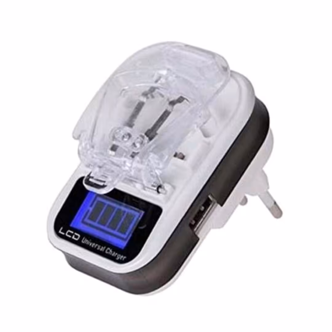 شارژر همه کاره باتری به همراه کابل MicroUSB (خرچنگی دوگانه) 