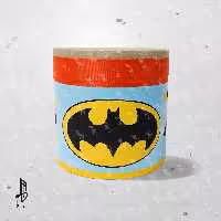 طبلک پلیمری باربد زمینه آبی (بتمن)