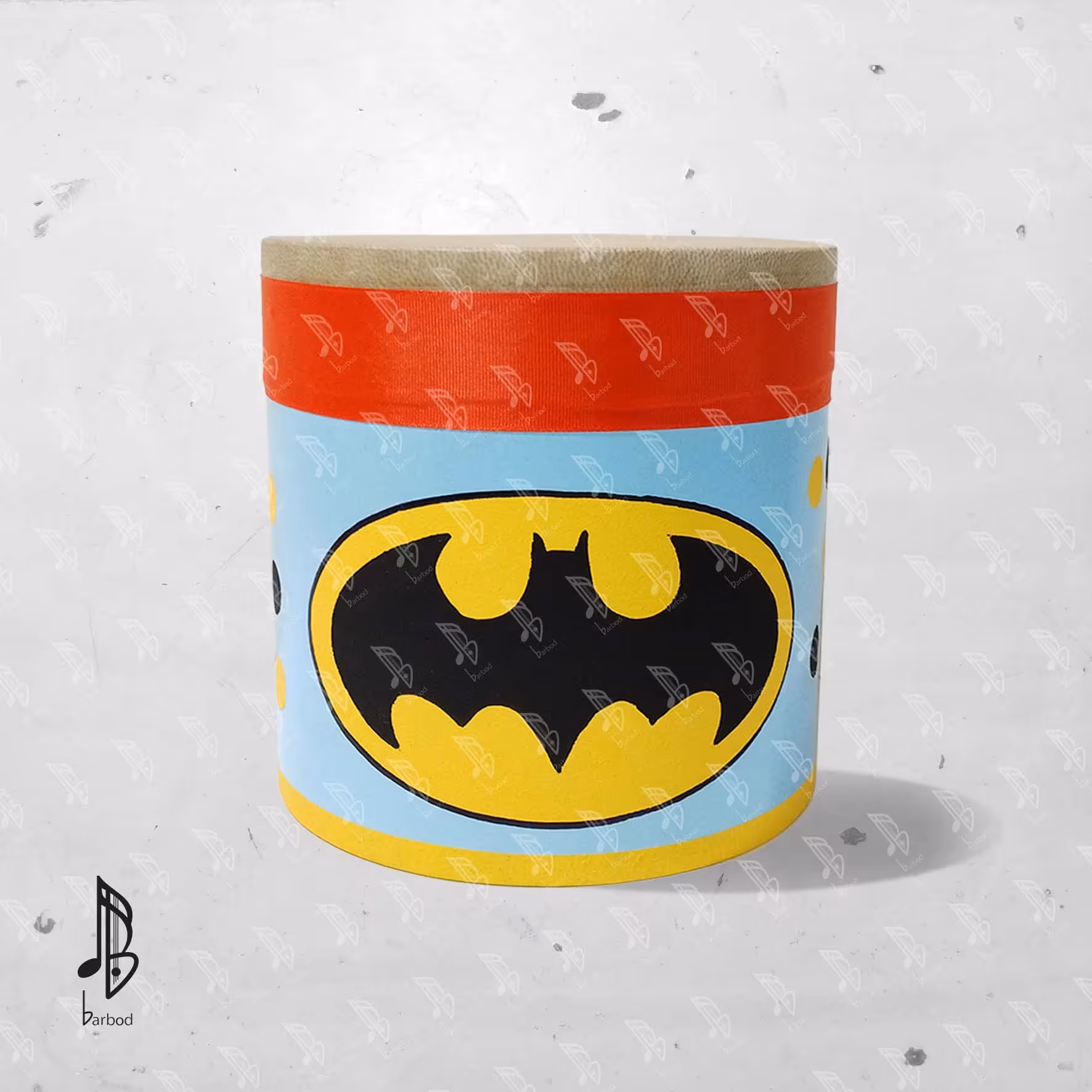 طبلک پلیمری باربد زمینه آبی (بتمن)