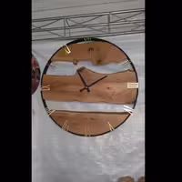 ساعت دیواری چوبی رینگ چوبی 