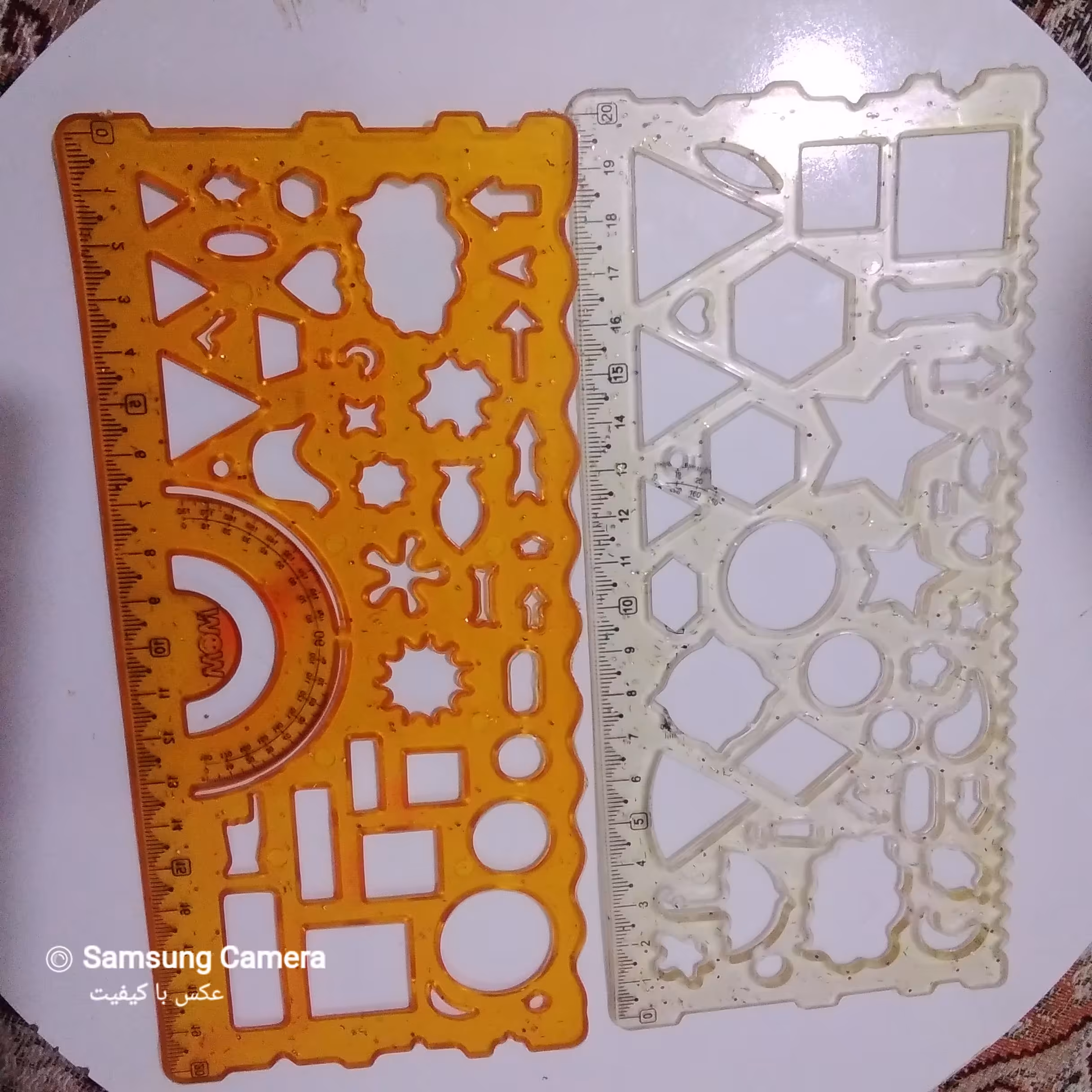 خط کش 20 سانتی پهن ژله ای  طرح  دار