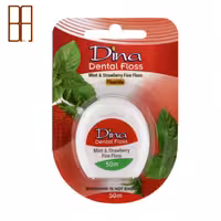 نخ دندان نازک نعناع و توت فرنگی دینا 50 متری