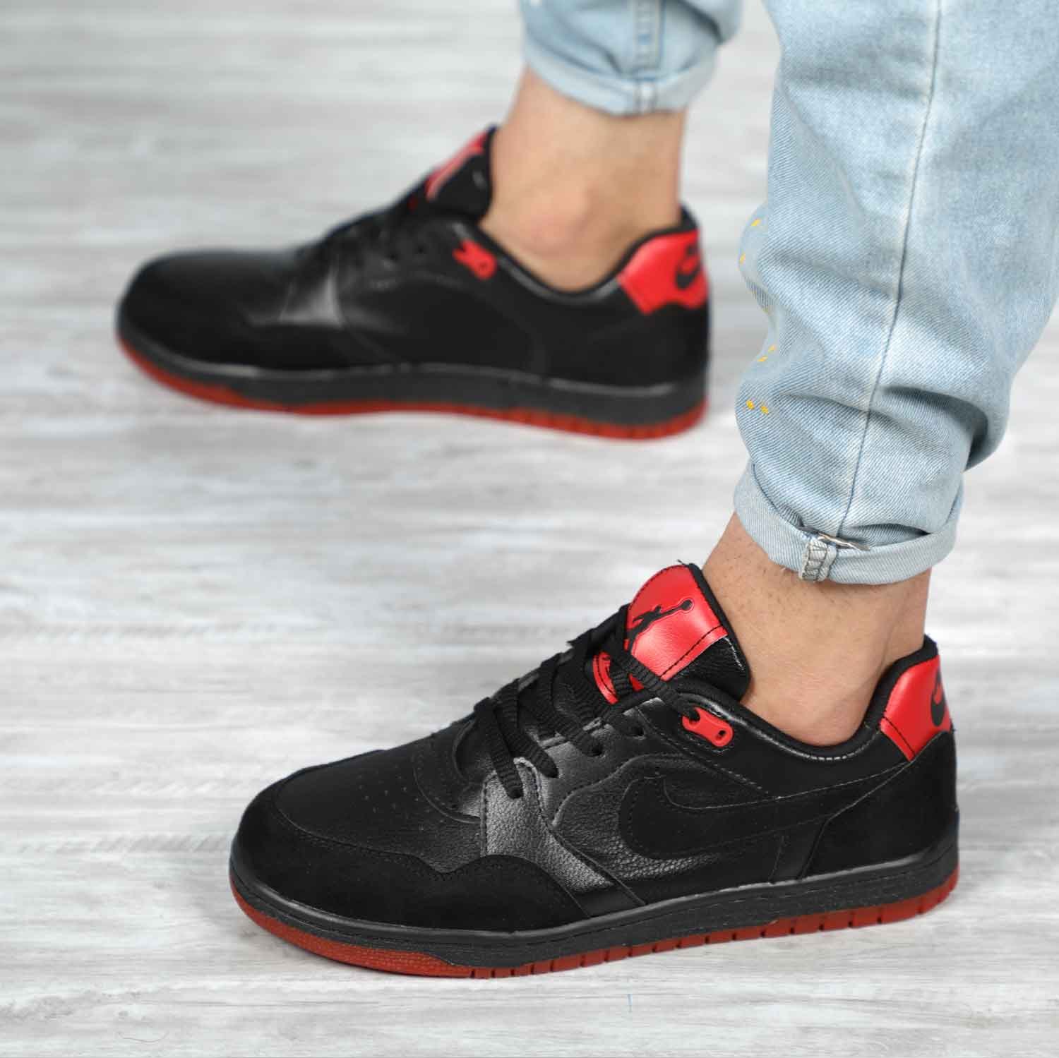 کتانی مردانه نایک NIKE مدل ایر جردن رنگ مشکی قرمز اسپرت
