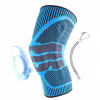 زانوبند فنردار (2 فنر استیل) ( محافظ سیلیکونی مخصوص کشکک زانو)