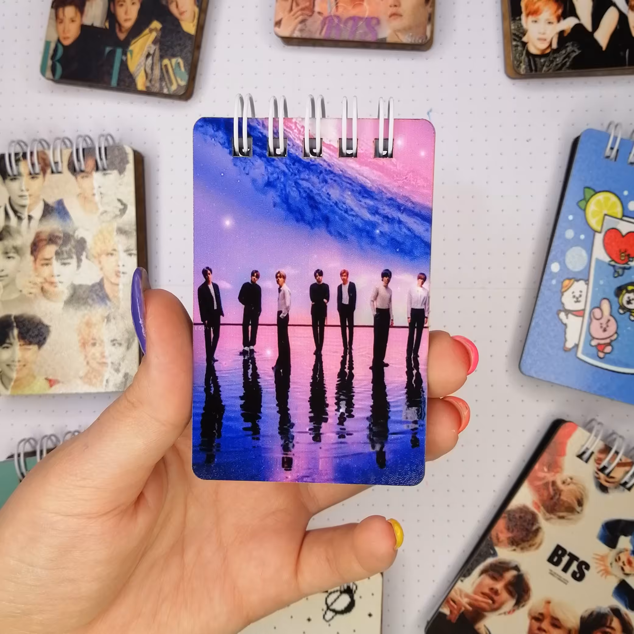 دفترچه یادداشت چوبی سایز 8 و نیم در 5 سانتی متر وارداتی  اکلیل دار  3