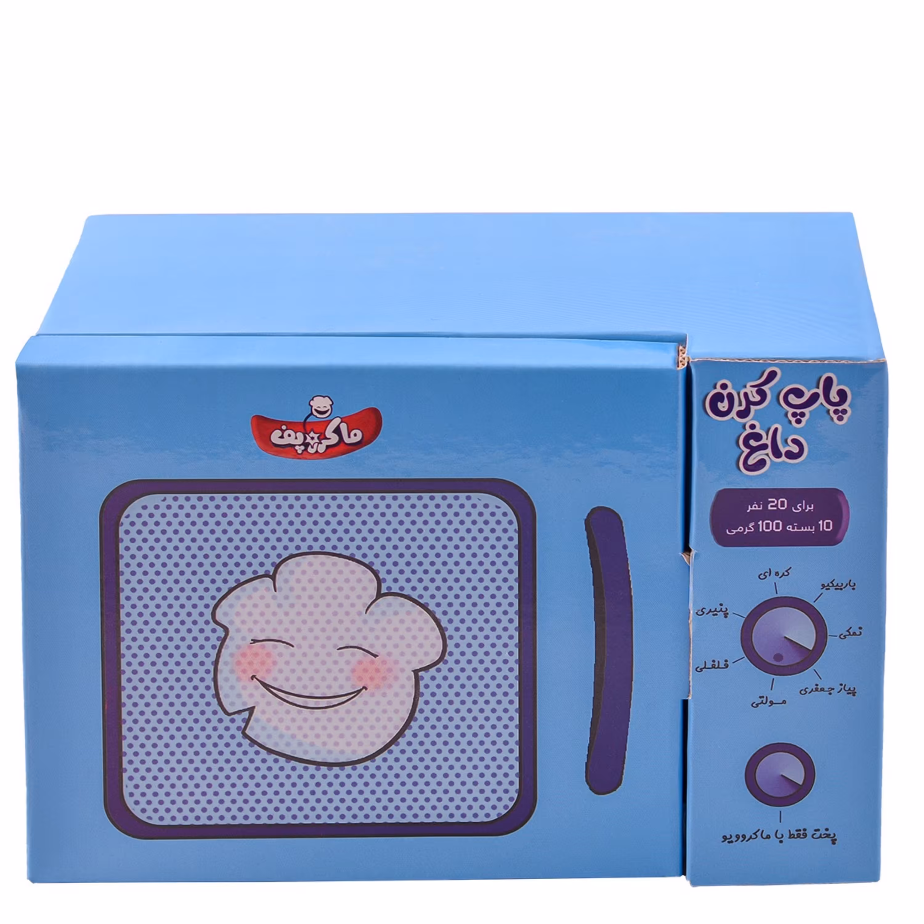 پاپ کورن نیمه آماده مولتی طعم ماکروپف - 1000 گرم مجموعه 10 عددی