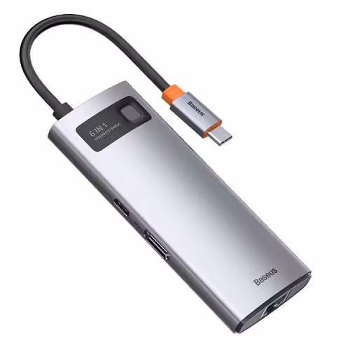 هاب 6 پورت USB-C بیسئوس مدلBaseus CAHUB-CW0G