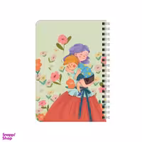 دفترچه یادداشت بامبیلیپ مدل چوبی طرح مادر و پسر و گل ها کد 4316349
