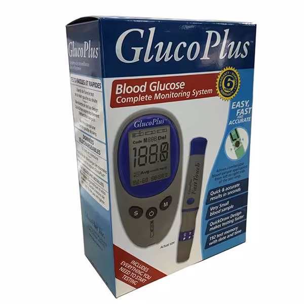 دستگاه تست قند خون گلکوپلاس Gluco Plus