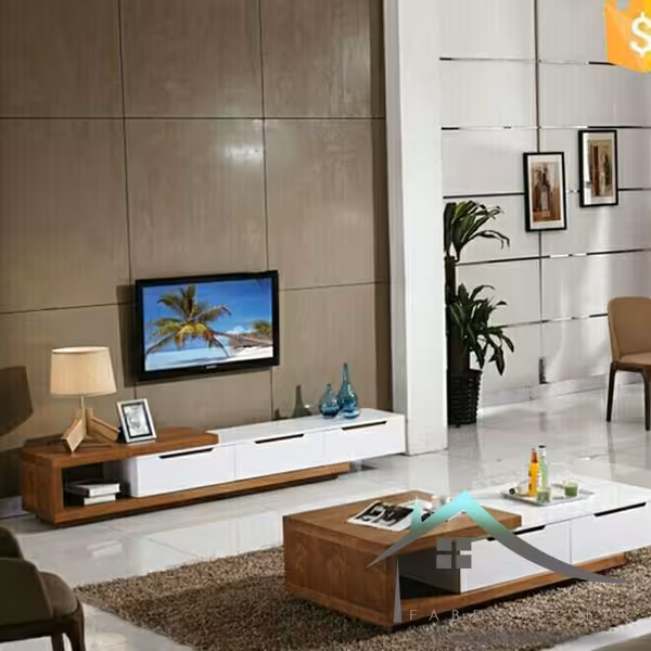 میز تلویزیون شیک و جدید با میز جلو مبلی